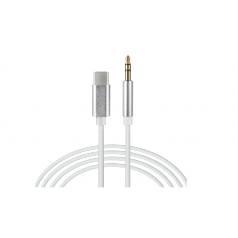 Laidas USB C - 3.5mm 1.5m baltas (white) 